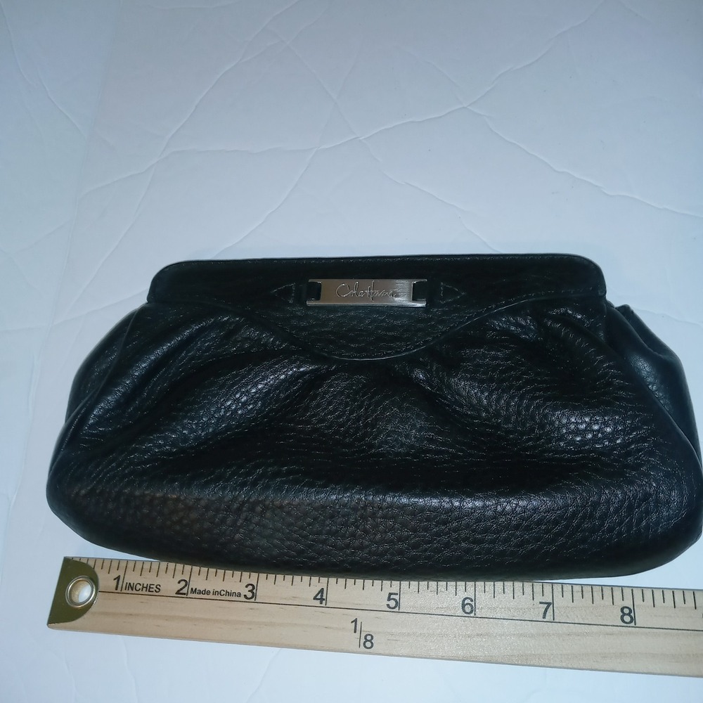Cole Hann cosmatic purse bag leather clutch pebbled Vintage - Picture 5 of 5